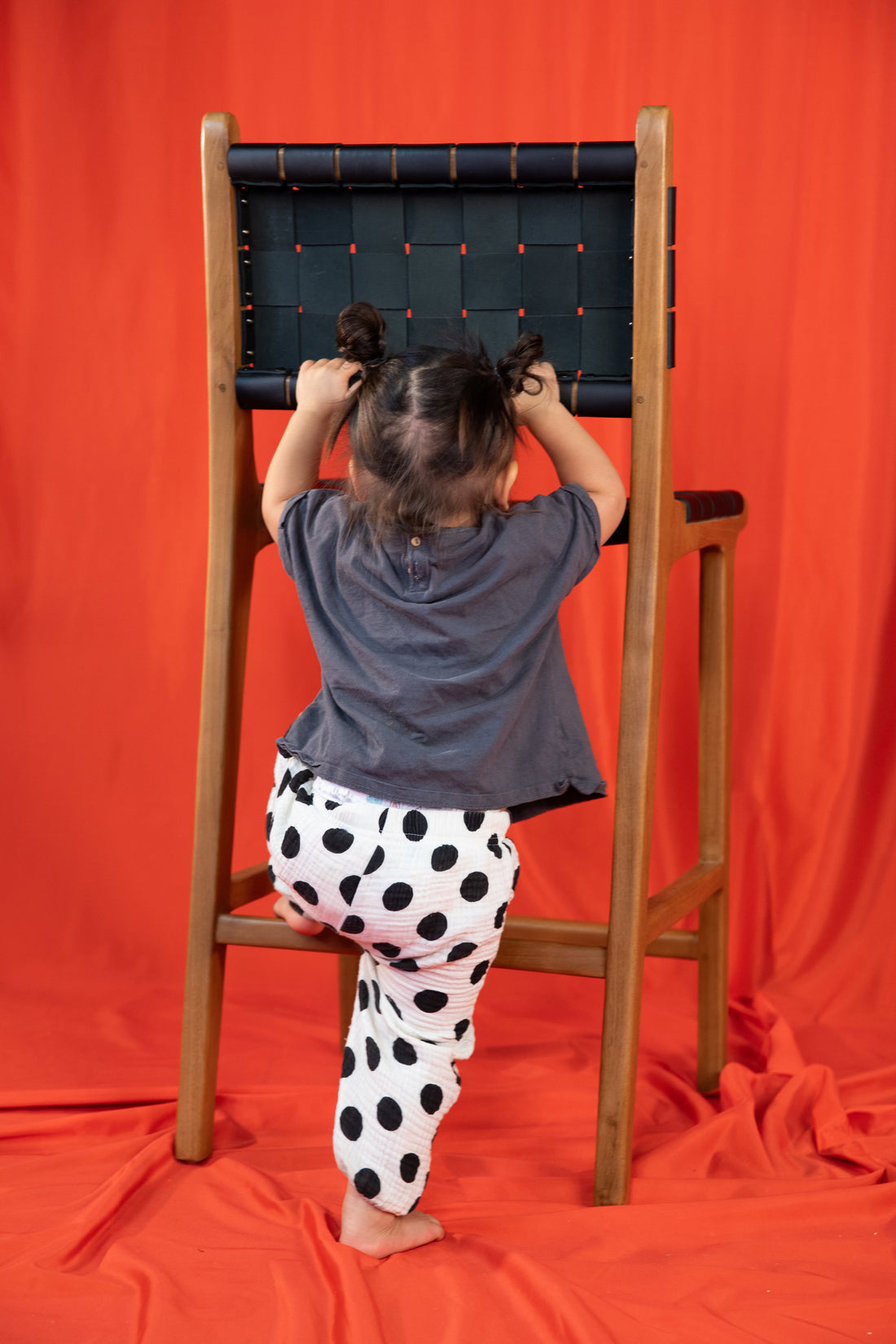 Kid Friendly Leather Teak Counter Stools, Easy To Clean Black Counter Stool Kids
