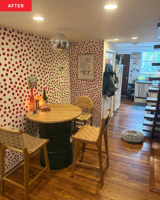 Mixing Counter Stools: Real Home Makeover Featured in Apartment Therapy