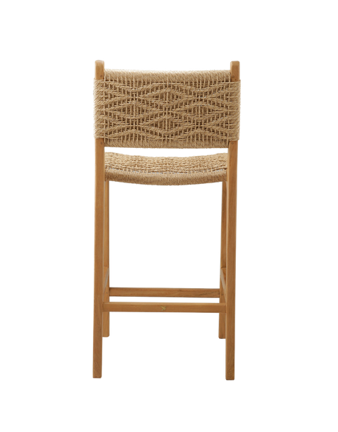 Indah Boho Natural Woven Counter Stool