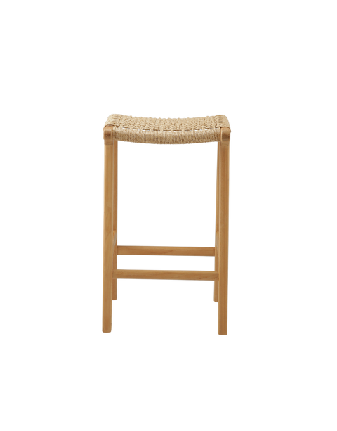 Bulan Natural Braided Backless Counter Stool