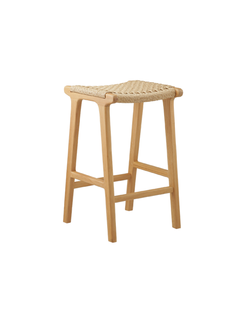 Bulan Natural Braided Backless Counter Stool