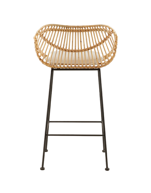 Paddy Sculpted Rattan Counter Stool