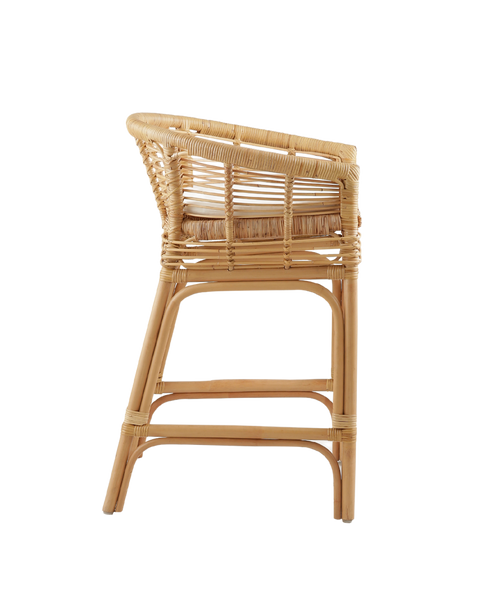 Padma Curved Rattan Counter Stool