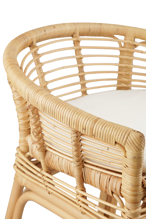 Padma Curved Rattan Counter Stool