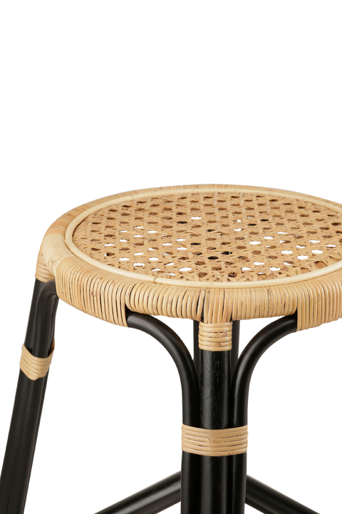 Sumatra Rattan Counter Stool in Black