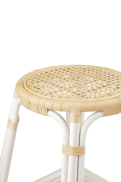 Sumatra Rattan Counter Stool in White