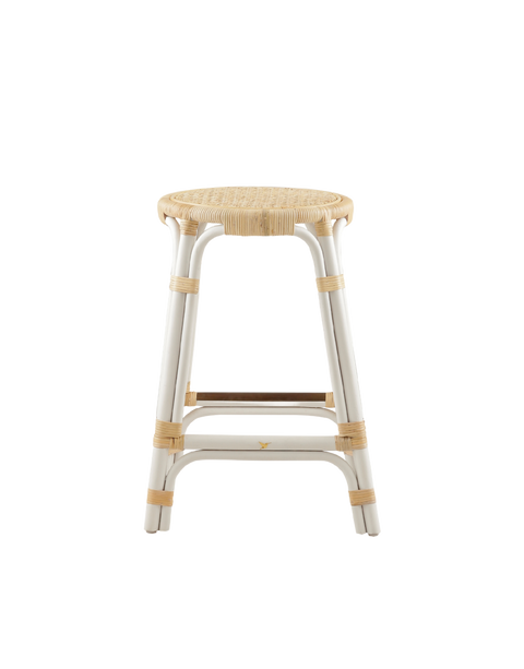 Sumatra Rattan Counter Stool in White