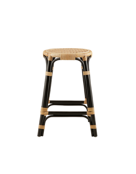 Sumatra Rattan Counter Stool in Black