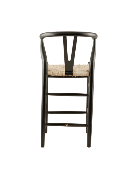 Villa Wishbone Counter Stool In Black