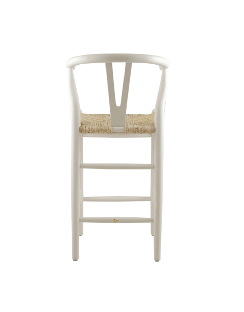 Villa Wishbone Counter Stool in White