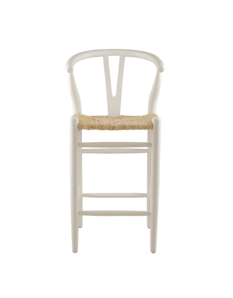 Villa Wishbone Counter Stool in White