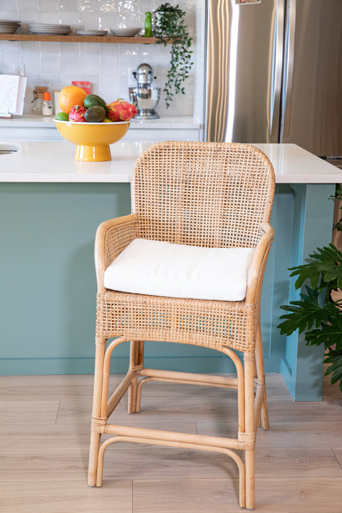 Royal Palm Rattan Counter Stool