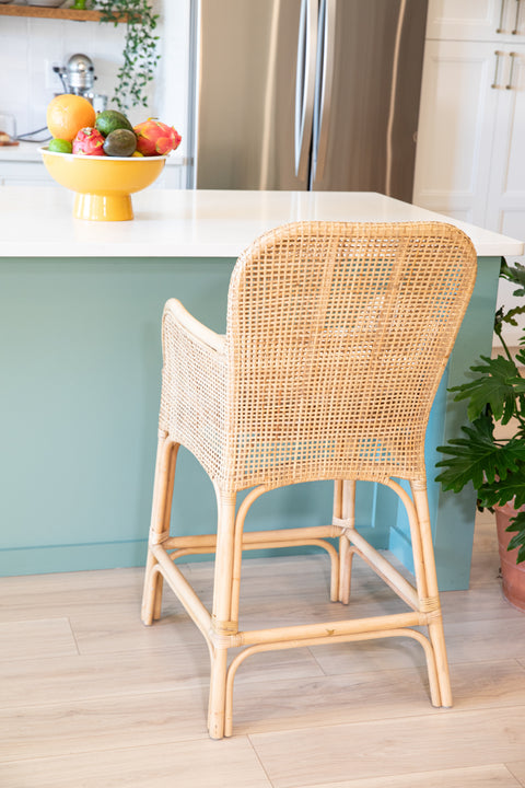 Royal Palm Rattan Counter Stool